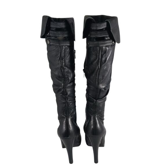 JESSICA SIMPSON! YANA BLACK SUPER SOFT GENUINE LEATHER SCRUNCHY BOOTS! SZ 7.5B - Picture 6 of 13